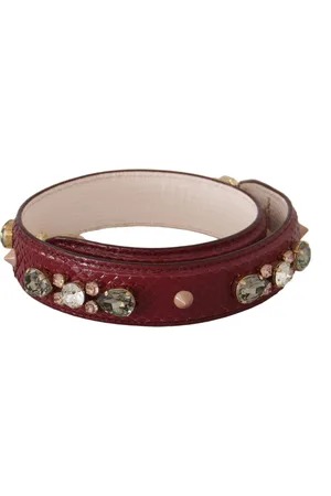 Dolce & Gabbana Leather Crystals Bag Shoulder Strap