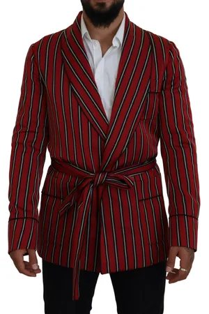 Dolce & Gabbana Striped Martini Printed Lining Robe - IT48 | M