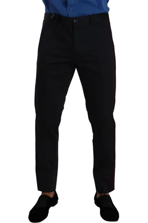 Dolce & Gabbana Bordeaux Cotton Skinny Chino Pants - IT50 | L
