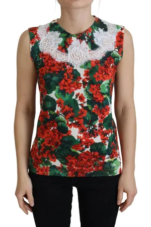 Dolce & Gabbana White Floral Wool Lace Vest Tank Top - IT38|XS