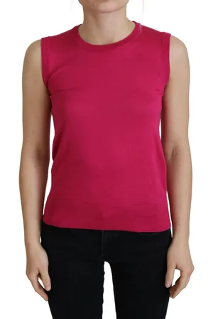 Dolce & Gabbana Silk Vest Pullover Crewneck Tank Top - IT36 | XS