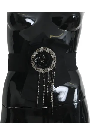 Dolce & Gabbana Crystal Brooch Wide Wai SATORIA Belt - IT44|L