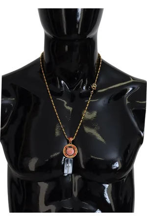 Dolce & Gabbana Brass Chain SUPER PIG Pendant Logo Necklace