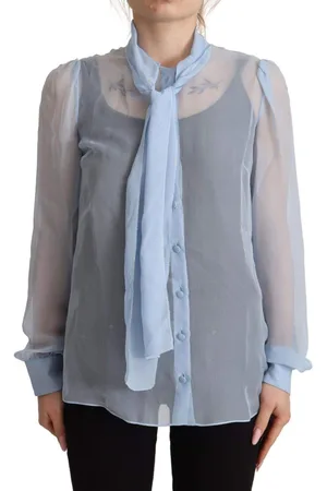 Dolce & Gabbana Silk Ascot Collar Long Sleeves Blouse Top - IT40|S