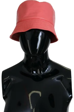Dolce & Gabbana Peach Quilted Faux Leather Women Bucket Cap Hat - 57 cm|S