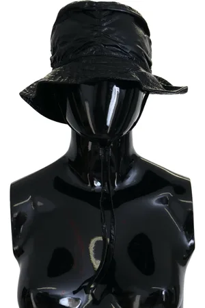 Dolce & Gabbana Quilted Faux Leather Women Bucket Cap Hat - 57cm|M