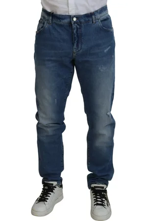 Dolce & Gabbana Washed Skinny Cotton Denim Jeans - IT60 | 3XL