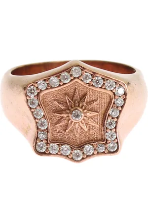 Nialaya Gold 925 Silver Authentic Clear Ring - EU44 | US3