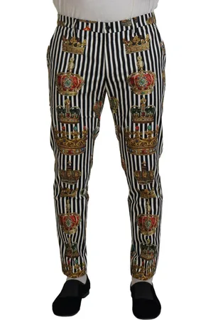Dolce & Gabbana Cotton Stretch Crown Trouser Pants - IT44 | XS