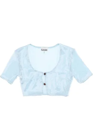 Ganni Sequin cropped top - 34