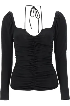 Ganni Ruched top with halterneck - 38