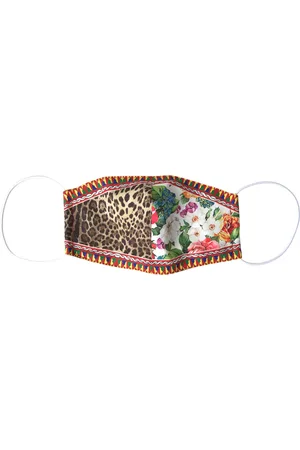 Dolce & Gabbana Leopard Floral Elastic Ear Strap Face Mask