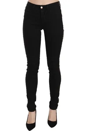 Costume National Embellished Mid Waist Skinny Denim Jeans - W26