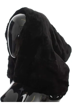 Dolce & Gabbana Weasel Fur Crochet Hood Scarf Hat