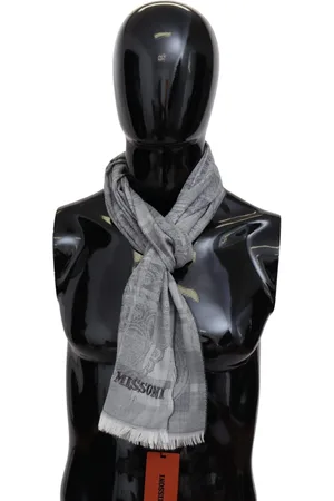 Missoni Floral Wool Unisex Neck Wrap Fringes Scarf
