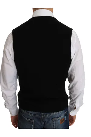Dolce & Gabbana Cotton Dress Woven Waistcoat - IT52 | XL