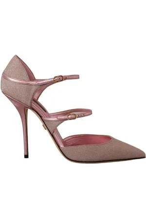 Dolce & Gabbana Glittered Strappy Sandals Mary Jane Shoes - EU39/US8.5