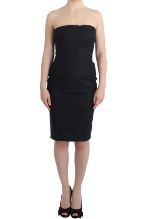 Roberto Cavalli Women Dark Strapless Dress - IT46|XL