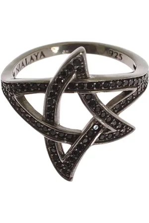 Nialaya CZ Rhodium 925 Silver Ring - EU52 | US6