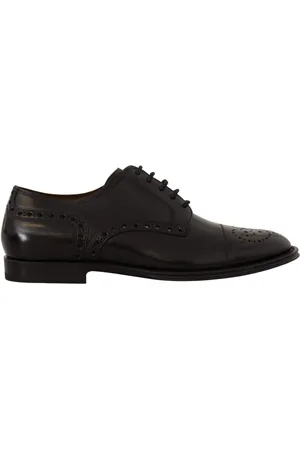 Dolce & Gabbana Leather Wingtip Formal Derby Shoes - EU39/US6