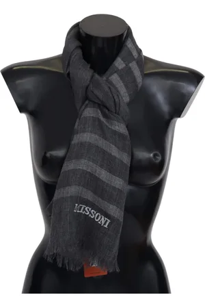 Missoni Striped Wool Unisex Neck Wrap Fringes Scarf
