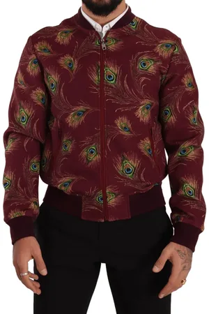 Dolce & Gabbana Peacock Polyester Stretch Full Zip Jacket - IT48 | M