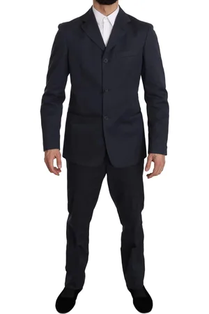 ROMEO GIGLI Two Piece 3 Button Cotton Solid Suit - IT50 | L