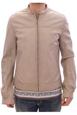 Dolce & Gabbana Leather Jacket Biker Coat - IT50 | L