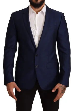 Dolce & Gabbana Navy Blue Slim Fit Jacket MARTINI Blazer - IT48 | M