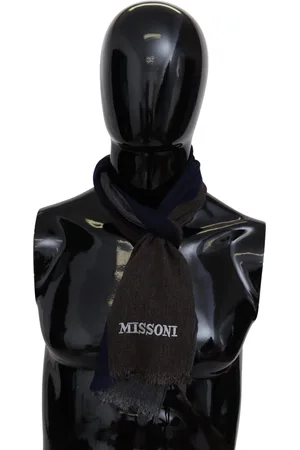 Missoni Striped Wool Unisex Wrap Fringes Scarf