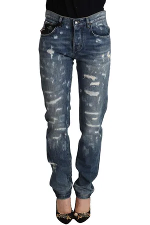 Dolce & Gabbana Distressed Denim BOYFRIEND Skinny Jeans - IT36 | XS