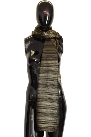 Dolce & Gabbana Metallic Silk Stretch Shawl Wrap Scarf