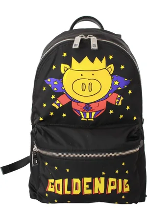 Dolce & Gabbana Golden Pig of the Year School Backpack
