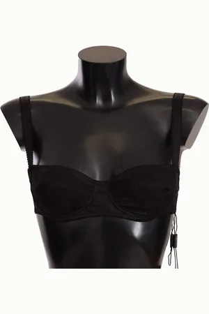 Dolce & Gabbana Polka Dot Satin Lace Balconette Bra - IT1 | XS