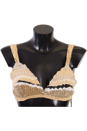 Dolce & Gabbana Straw Raffia Woven Crochet Cover Up Top - IT42|M
