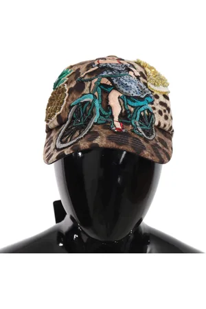Dolce & Gabbana Leopard Sequin Sicily Applique Baseball Hat - 56 cm|XS