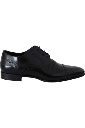 Dolce & Gabbana Leather Men Derby Formal Loafers Shoes - EU39/US6