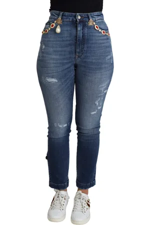 Dolce & Gabbana Embellished Skinny Trouser Cotton Jeans - IT36 | XS