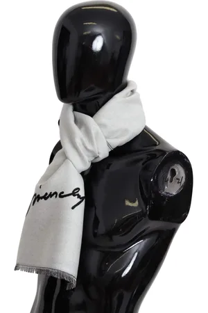 Givenchy Black Wool Unisex Winter Warm Scarf Wrap Shawl