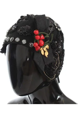 Dolce & Gabbana Crystal Gold Cherries Brooch Hat