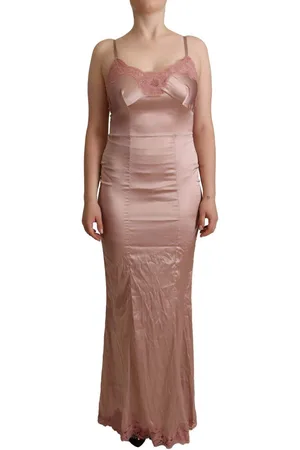 Dolce & Gabbana Lace Long Bodycon Maxi Polyester Dress - IT42|M