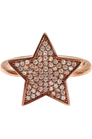Nialaya Womens Clear CZ Star 925 Silver Ring - EU49 | US5