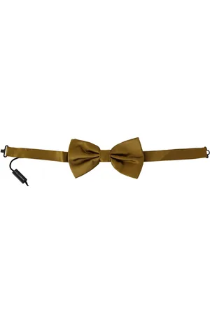 Dolce & Gabbana Mustard 100% Silk Butterfly Papillon Men Bow Tie