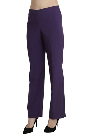 Bencivenga Purple High Waist Straight Dress Trouser Pants - IT42|M