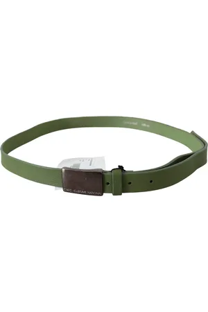 Costume National Leather Silver Buckle Waist Men Belt - 100 cm / 40 Inches
