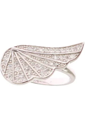 Nialaya Wing Clear CZ 925 Ring - EU53 | US6,5