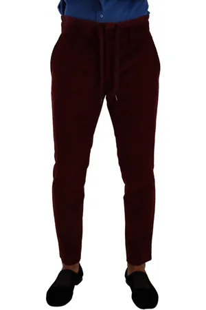Dolce & Gabbana Velvet Formal Trouser Dress Pants - IT48 | M