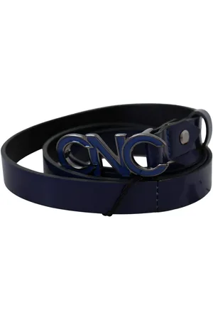 Costume National Leather Logo Skinny Fashion Belt - 85 cm / 34 Inches