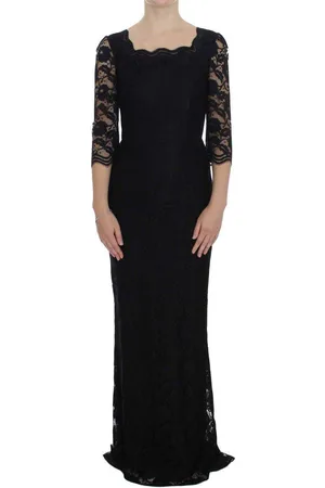 Dolce & Gabbana Floral Lace Long Ball Maxi Dress - IT40|S