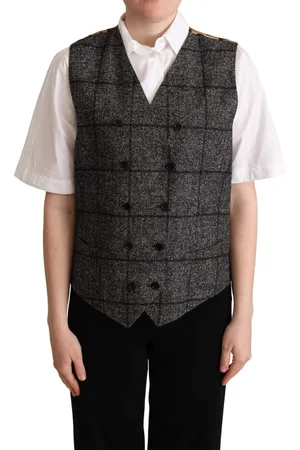 Dolce & Gabbana Wool Leopard Print Waistcoat Vest - IT40|S